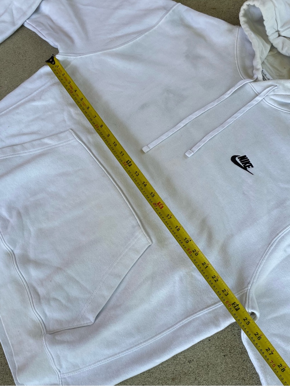 Casual White Nike Swoosh Hoodie - Picture 6 of 7